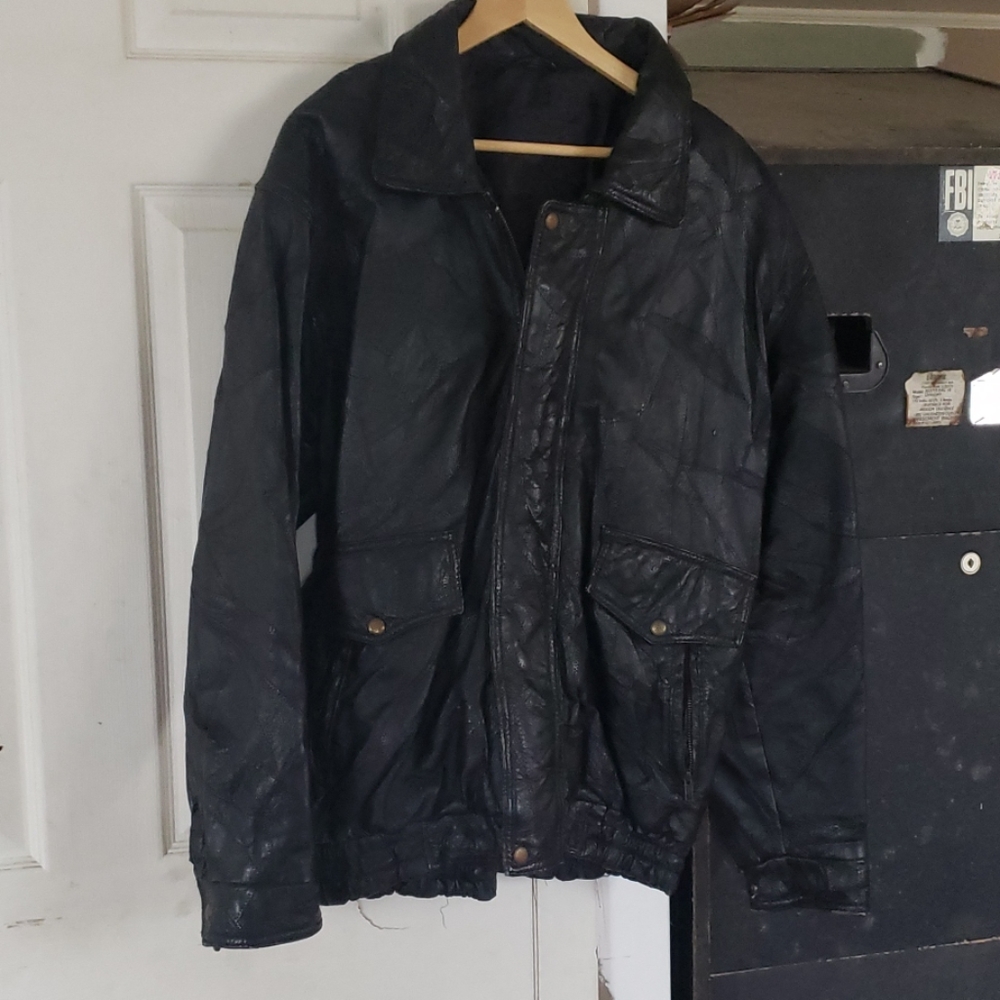 Leather Bomber - image 1
